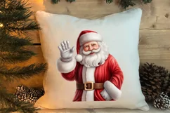 Christmas Santa Claus Peeking Clipart PNG Product Image 4
