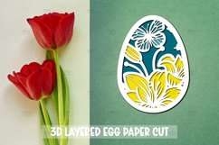 10 3D Easter Egg SVG I Paper cut SVG Design I Easter SVG Product Image 6