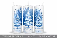 Christmas Tree Tumbler Sublimation. Christmas Tumbler Design Product Image 1