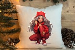 Cute Christmas Little Girl Sublimation Clipart Product Image 4