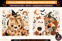Halloween PNG|Cute Ghost Pumpkin PNG|Halloween Sublimation Product Image 1