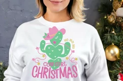 Cowgirl Christmas Cactus Cut file Cute Cactus Printable SVG Product Image 2