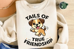 Tails of True Friendship Funny Dog Lover Shirt Design Product Image 4