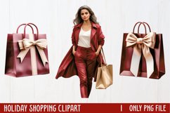 Holiday Shopping Clipart Sublimation, PNG Product Image 1