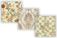 Vintage Botanical Tags Digital Paper Pack, Floral Seamless Product Image 3