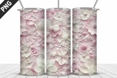 3D Christmas Doves Tumbler Wrap - 20 Oz Skinny Tumbler PNG Product Image 5