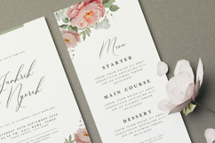 wedding card invitation set with beautiful peonies flower Product Image 4