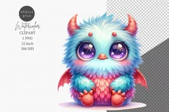 Monster clipart, Nursery clipart, Cute clipart Product Image 1