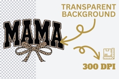 Mama Leopard Print Sublimation Design Product Image 3