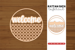 Rattan Sign Lasercut - Lasercut Template Product Image 1