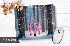 Pink Nutcracker Soldiers Christmas Mouse Pad PNG Product Image 1