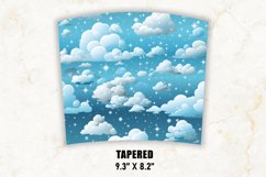 Snowy Clouds Tumbler Wrap | Winter Tumbler Wrap Product Image 4