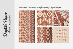 Summer Boho digital paper Seamless backgrounds Product Image 1