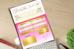 Pink Gold Invoice Template Product Image 2