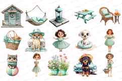 Summer Seaside Cottage Clipart, Set Of 41 Png Bundle Product Image 2