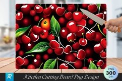 Red Cherry Cutting Board Sublimation Design Product Image 1