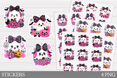 Cute Ghost Sticker Printable. Halloween Sticker Design Product Image 1