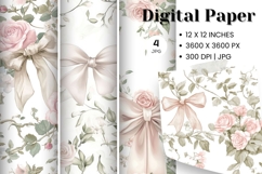 Flower Pattern Background Wallpaper Digital Paper_25 Product Image 1
