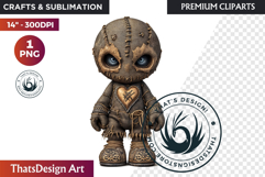 Voodoo doll Halloween Clipart, black Magic gothic witchcraft Product Image 1