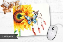 Rustic Nature Elegance Mouse Pad PNG Design Product Image 1