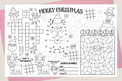 Christmas village coloring activity placemats collection Product Image 4