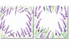 Watercolor Lavender Frame Border Backgrounds Product Image 3