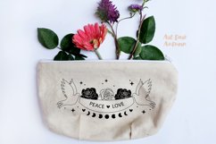 Peace sign with dove and flowers | Svg, Dxf and Png files Product Image 4