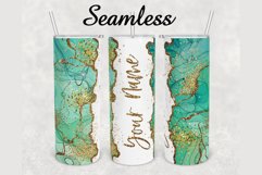 Emerald green Floral Agate 20oz sublimation design tumbler Product Image 1