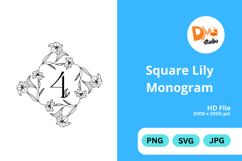 Square Lily Monogram Product Image 1