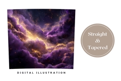 Purple Tumbler Wrap, Cosmic Sky Tumbler Design Product Image 4