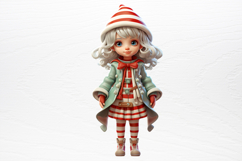 Christmas Little Girl Clipart PNG Product Image 4