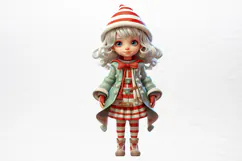 Christmas Little Girl Clipart PNG Product Image 4