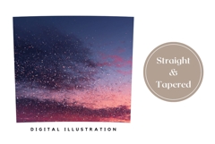 Sunset Tumbler Wrap, Glitter Sky Tumbler Sublimation Product Image 4