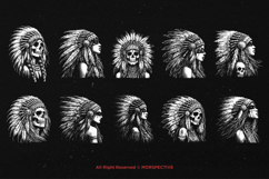 10 Bundle Dark Art American Indian Skull Girl Warriors Product Image 6