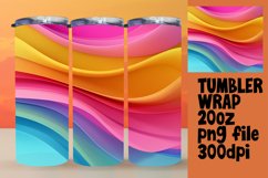 Sublimation Tumbler Wrap with Colorful Gradient 20oz Product Image 1