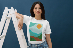 Sunrise Over Green Hills Minimalist Pillow Design Product Image 4