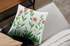 Red Wildflower Garden Embroidery Design Product Image 3