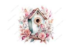 Pink Birdhouse Clipart Product Image 3