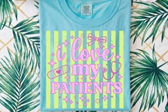 Preppy Striped Nurse PNG, Coquette Nurse Life png. Product Image 3