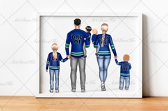 Hockey Family clipart: &quot;HOCKEY CLIPART&quot; Hockey jerseys PNG Product Image 3