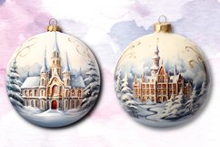 Christmas Palace Ornaments Sublimation Bundle, Christmas PNG Product Image 5