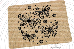 4 deco butterflies Cutting file SVG DXF Product Image 2