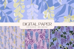Flower Pattern Background Wallpaper Digital Paper Wrap_2 Product Image 1
