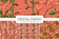 Flower Pattern Background Wallpaper Digital Paper Wrap_25 Product Image 1