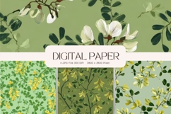 Flower Pattern Background Wallpaper Digital Paper Wrap_21 Product Image 1