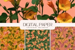 Flower Pattern Background Wallpaper Digital Paper Wrap_26 Product Image 1
