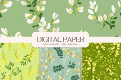 Flower Pattern Background Wallpaper Digital Paper Wrap_24 Product Image 1