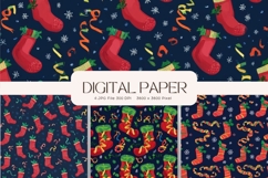 Candy Cane Christmas Background Seamless Pattern Gift Wrap Product Image 1