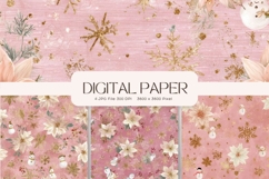 Flower Pattern Background Wallpaper Digital Paper Wrap_34 Product Image 1