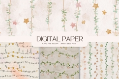 Flower Pattern Background Wallpaper Digital Paper Wrap_43 Product Image 1